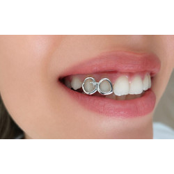 2 diş Altın Swarovski Taşlı Grillz Z310