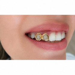2 diş Altın Swarovski Taşlı Grillz Z310