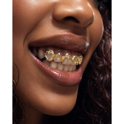 6 Teeth Swarovski Heart and Drip  Grillz Z318