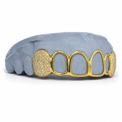 6 teeth Swarovski and Open Face Grillz Z336