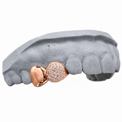 2 teeth Iced Double Cap Grillz Z343
