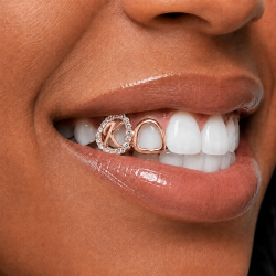 2 diş Harfli ve Swarovski Grillz Z348