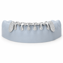 8 Diş Swarovski Taşlı Grillz Z377