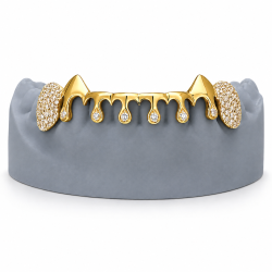 8 Teeth Swarovski Iced Vampire Grillz Z378