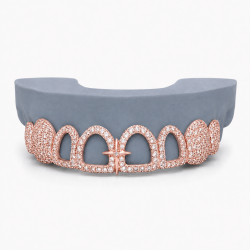 8 Diş Swarovski Taşlı Yıldızlı Grillz Z379