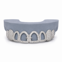 8 Teeth Swarovski Iced with Star Grillz Z379