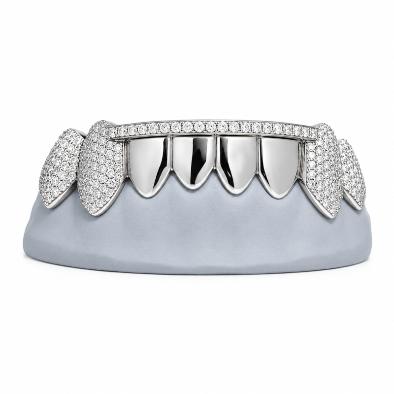 8 Diş Swarovski Taşlı Grillz Z380