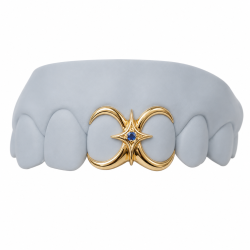 2 Teeth Swarovski Star Grillz Z381