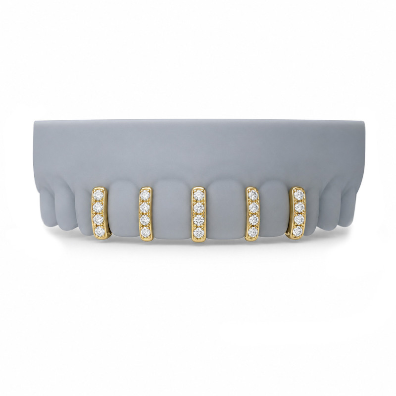 5'li Swarovski Taşlı Bar Grillz Z385