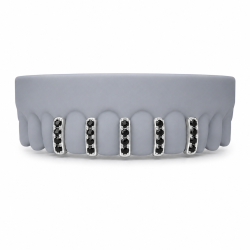 5 diş Siyah Swarovski Taşlı Bar Grillz Z386