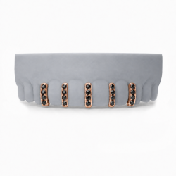 5 teeth Black Swarovski Bar Grillz Z386