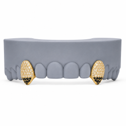 2 Teeth Swarovski Vampire Grillz Z387