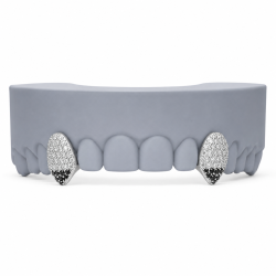 2 Teeth Swarovski Vampire Grillz Z387