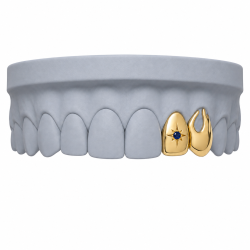 2 Diş Swarovski Taşlı Yıldız Grillz Z400