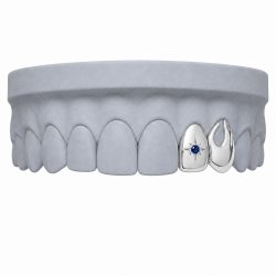 2 Teeth Star with Swarovski Grillz Z400