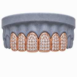 6 Diş Swarovski Taşlı Grillz Z402
