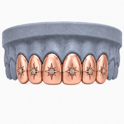 6 Diş Swarovski Taşlı Yıldız Grillz Z404