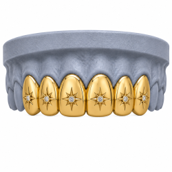 6 Teeth Swarovski Star Grillz Z404