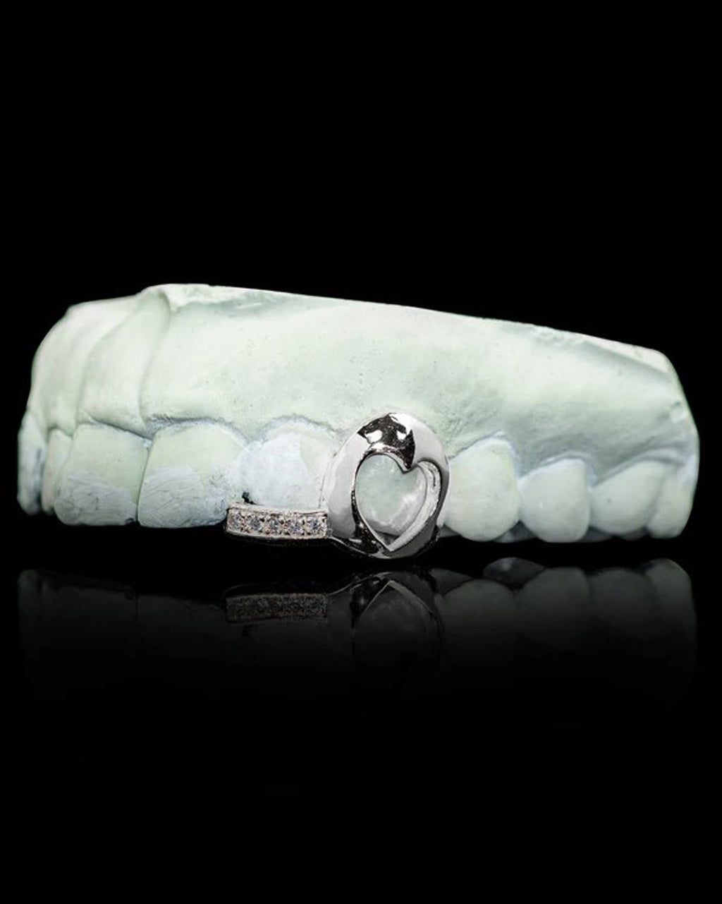 Custom Heart Design Grillz with Swarovski Gemstone