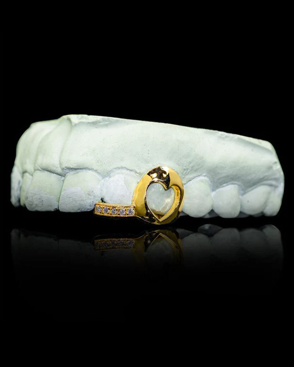 Custom Heart Design Grillz with Swarovski Gemstone