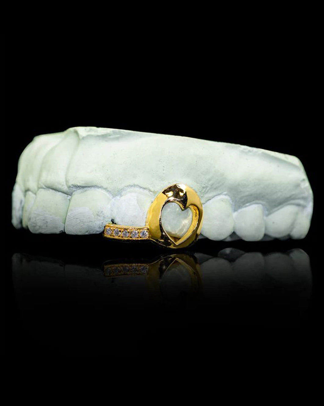 Custom Heart Design Grillz with Swarovski Gemstone