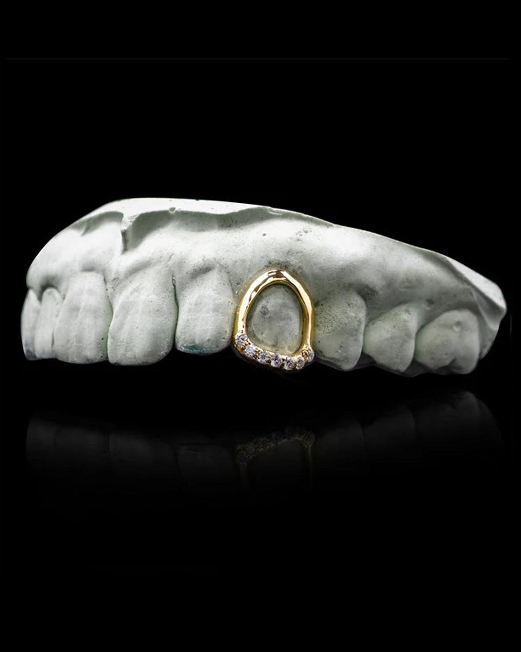 Custom Single Frame Grillz with Swarovski Gemstone