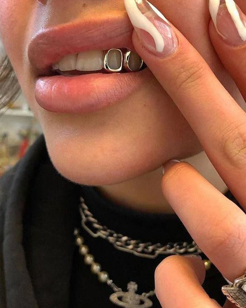 Custom Double Frame Design Grillz