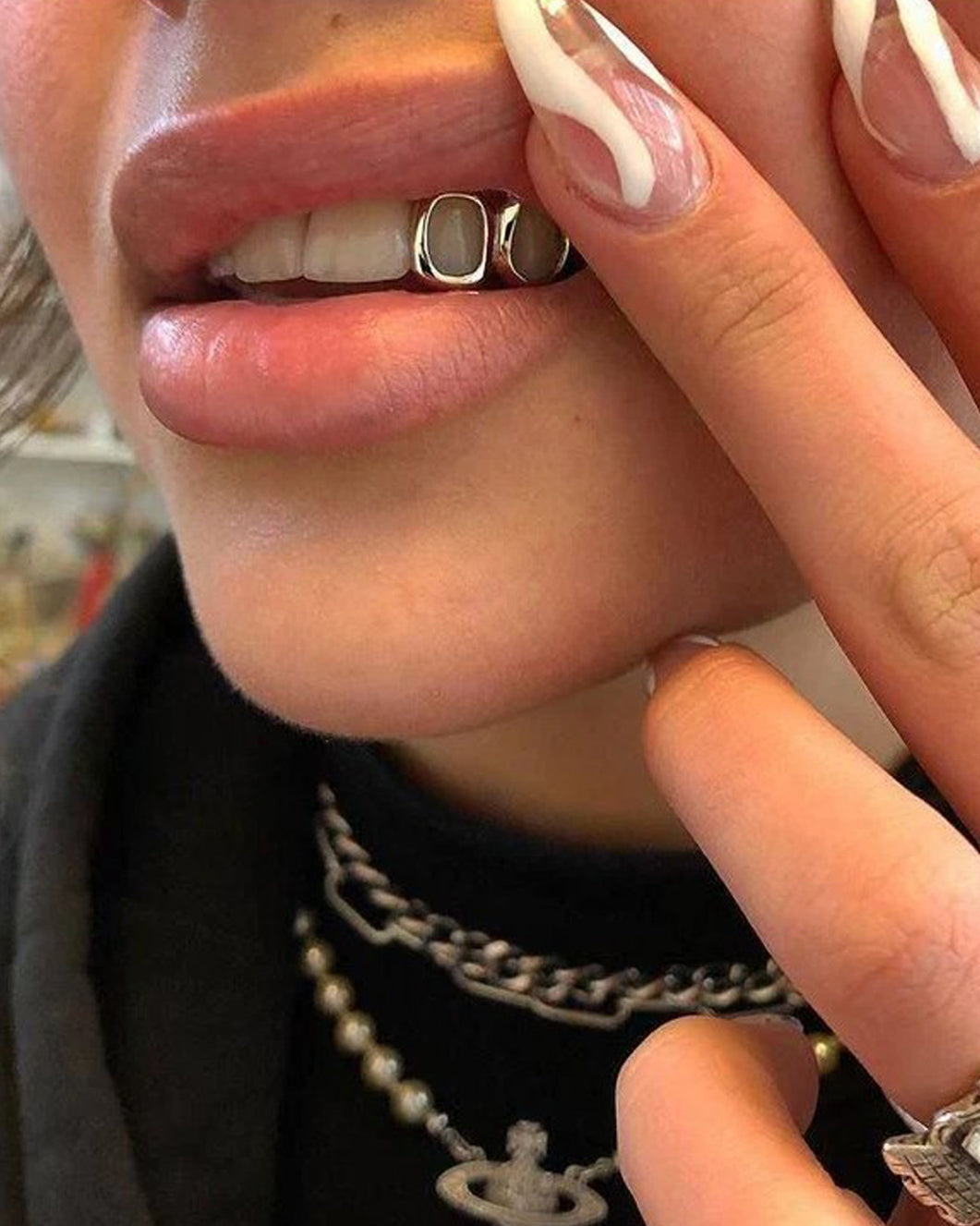 Custom Double Frame Design Grillz