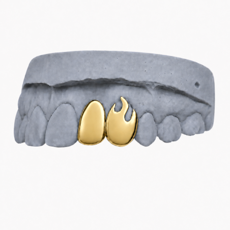 2 TEETH FLAME GRILLZ Z346