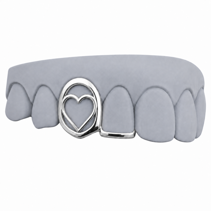 2 TEETH HEARTH GRILLZ Z357