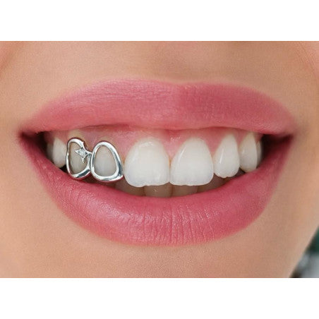 2 TEETH STAR GRILLZ WITH SWAROVSKI Z304