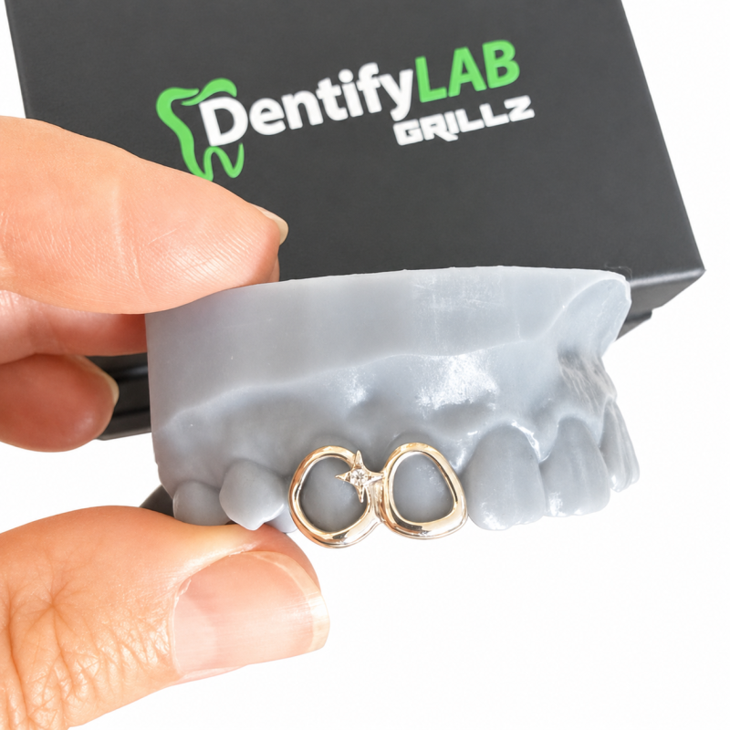 2 TEETH STAR GRILLZ WITH SWAROVSKI Z304