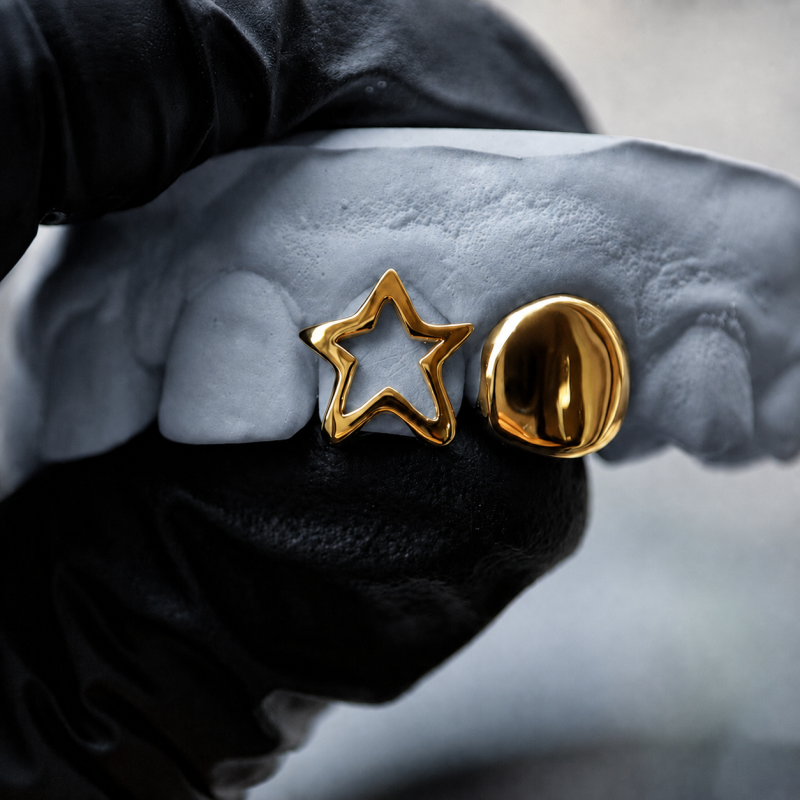 2 TEETH STAR GRILLZ Z337