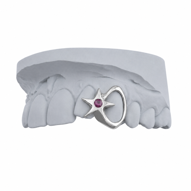 2 TEETH STAR GRILLZ Z374