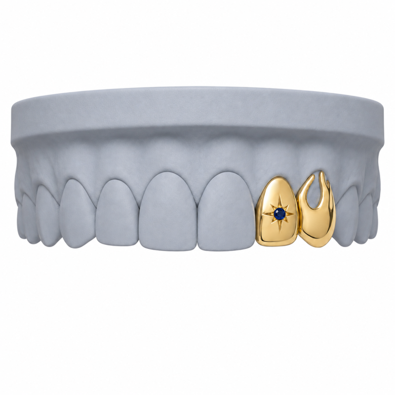 2 TEETH STAR WITH SWAROVSKI GRILLZ H400