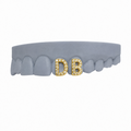 2 TEETH SWAROVSKI INITIAL GRILLZ Z384