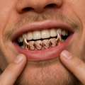 6 TEETH SWAROVSKI DOLLAR VAMPIRE GRILLZ Z382