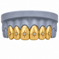 6 TEETH SWAROVSKI STAR GRILLZ G204