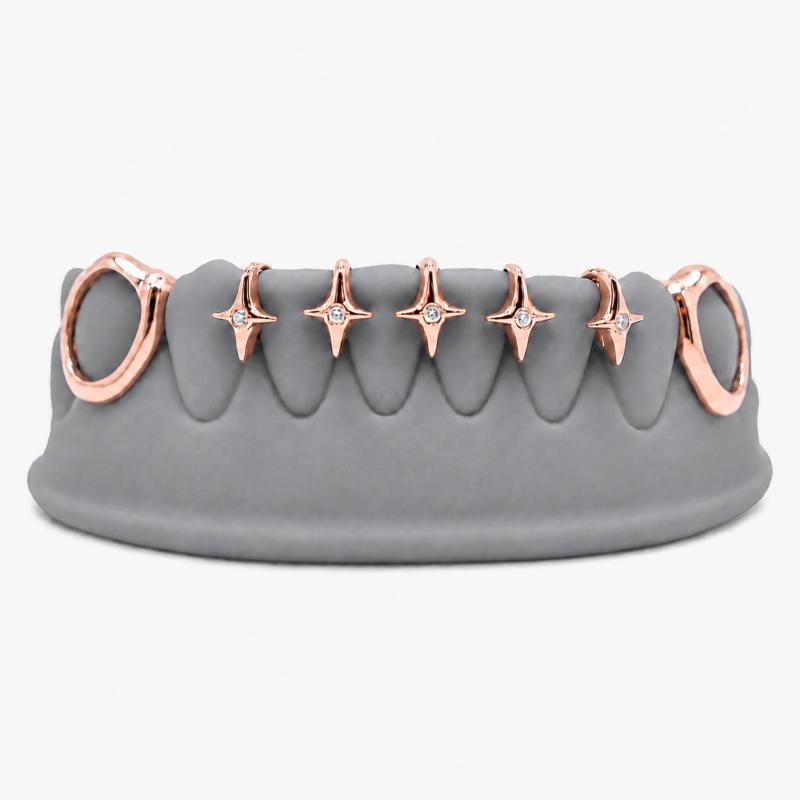 8 TEETH SWAROVSKI STAR GRILLZ Z370