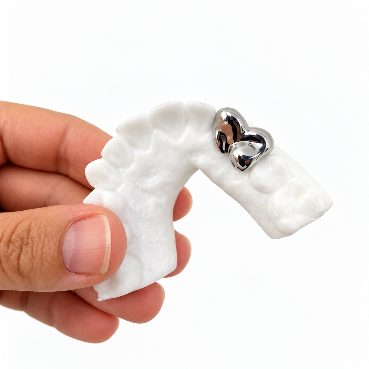 2 Teeth Heart Grillz F401