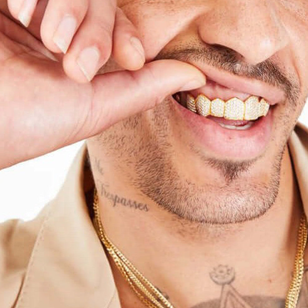 Top 6 Diamond Grillz (VS+ White Gold)