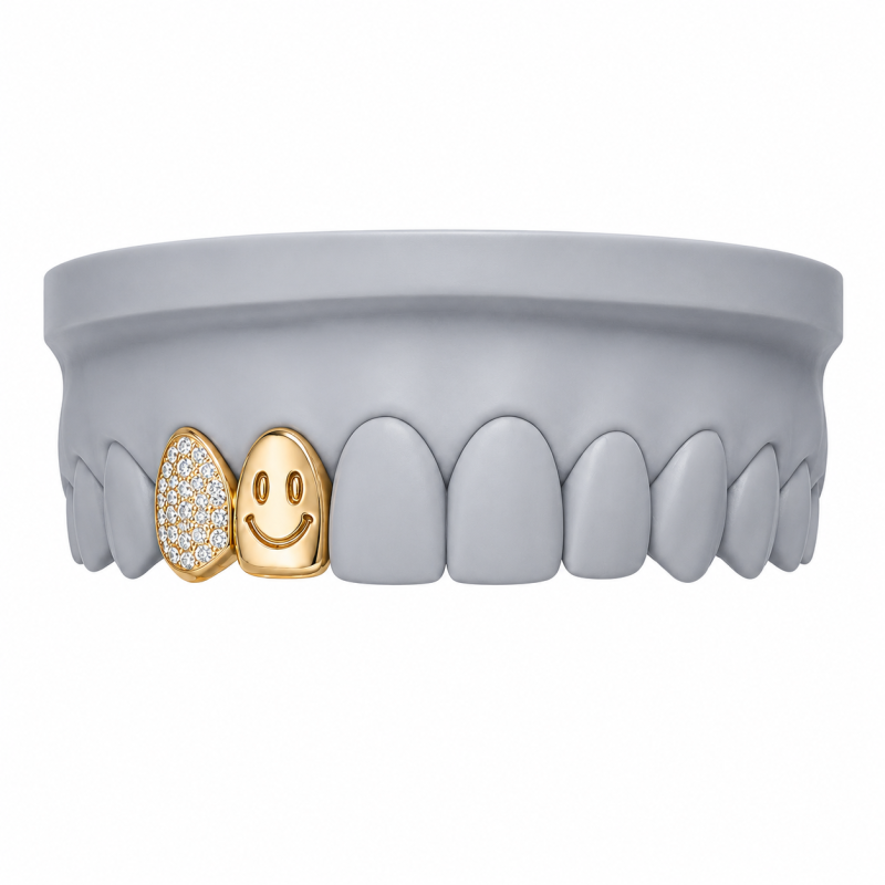 SMILING FACE AND SWAROVSKI GRILLZ H399